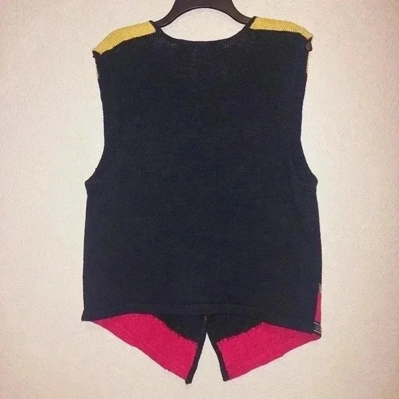 Vintage Victoria Jones Beaded Sweater Vest Women's Sz M Embroidered Flowers - Picture 2 of 7